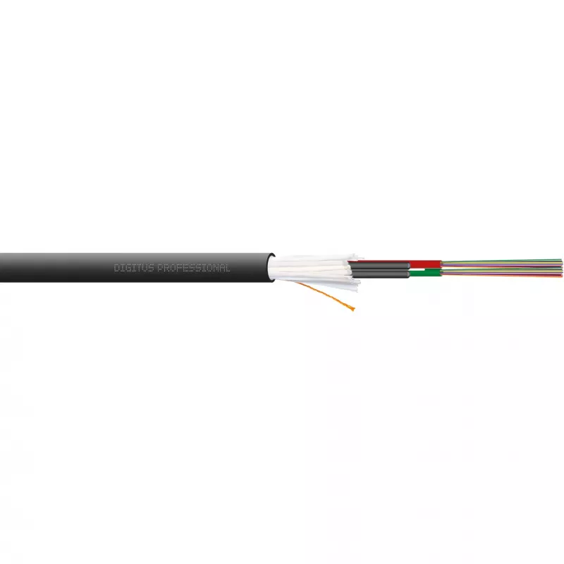 DIGITUS cable de instalación para interior/exterior A/I-DQ (ZN) BH 9/125µm OS2, 24 fibras, CPR Dca, LSZH