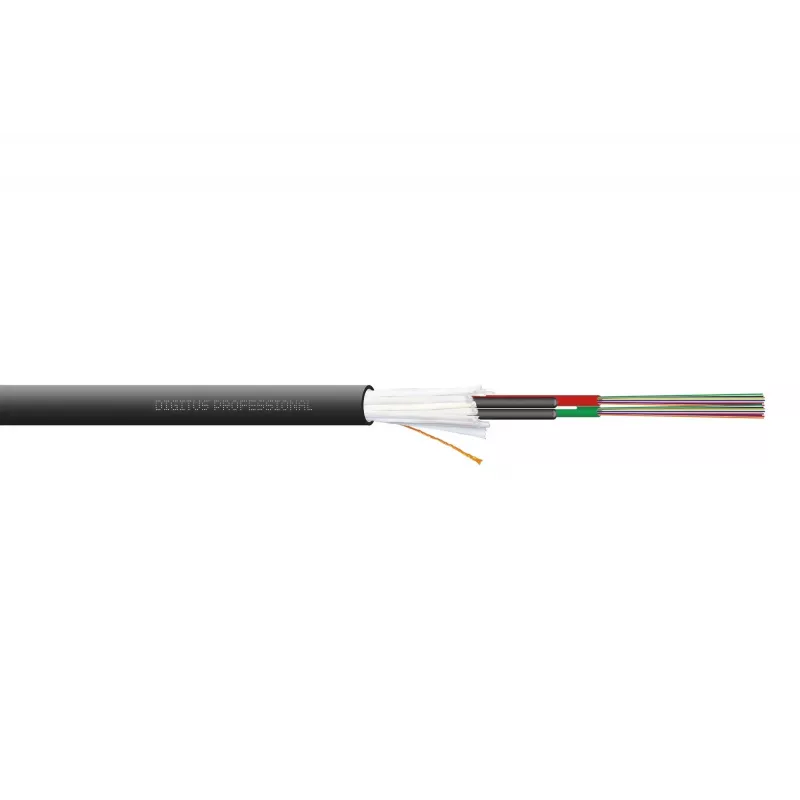 DIGITUS cable de instalación para interior/exterior A/I-DQ (ZN) BH 9/125µm OS2, 24 fibras, CPR Dca, LSZH