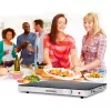 Gastroback 42491 Design placa calentadora – 200 W, acero inoxidable y vidrio, 120 °C