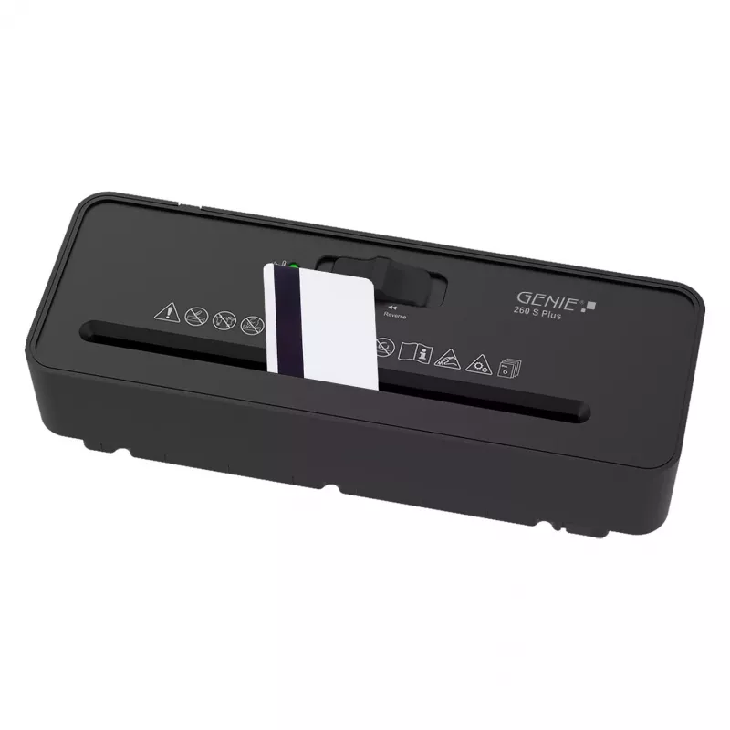 GENIE 260 S Plus destructora de documentos de acople corte en tiras 6 hojas negro