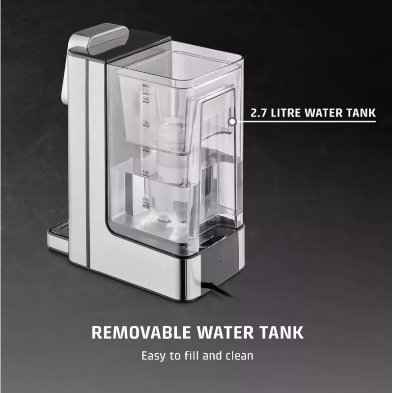 CASO HW 666 Inox dispensador de agua caliente Turbo 2,7L 2600W acero inoxidable/negro