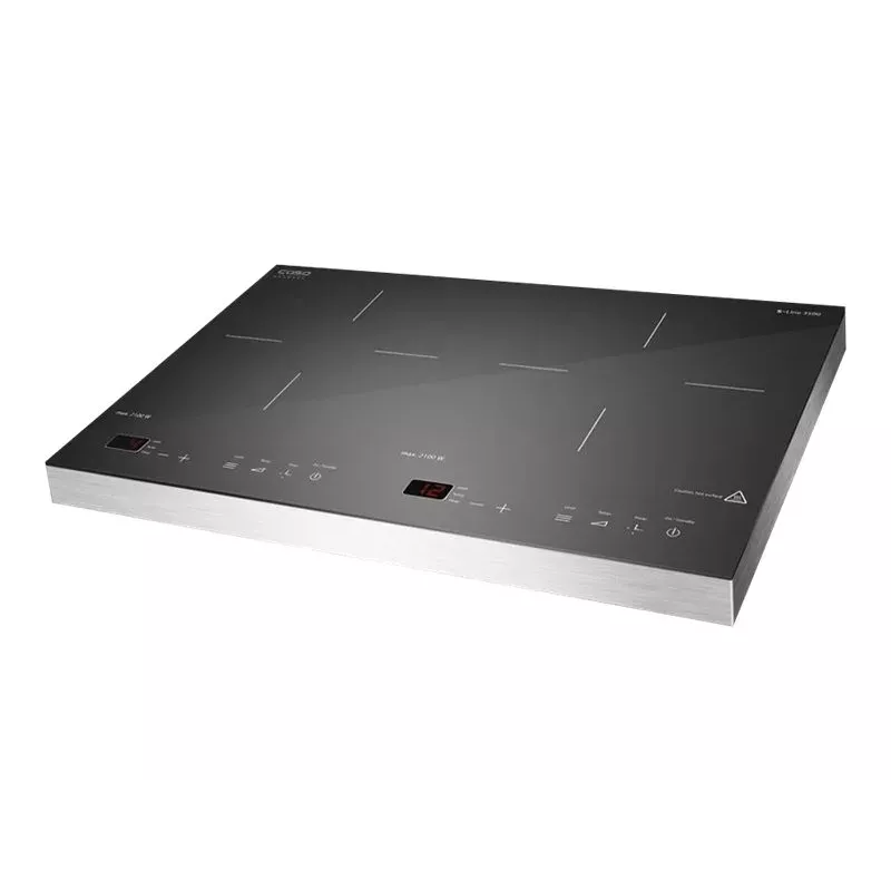 CASO S-Line 3500 placa de inducción exenta, 2 zonas de cocción, sensor táctil, negra, 3500W