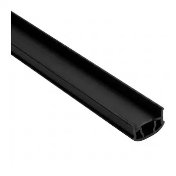 SYNERGY21 perfil en U LED ALU014 difusor PMMA opal negro 2000mm