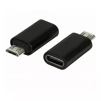 Synergy21 cable adaptador ALLTRAVEL USB-C conector macho a Micro-USB conector hembra - negro