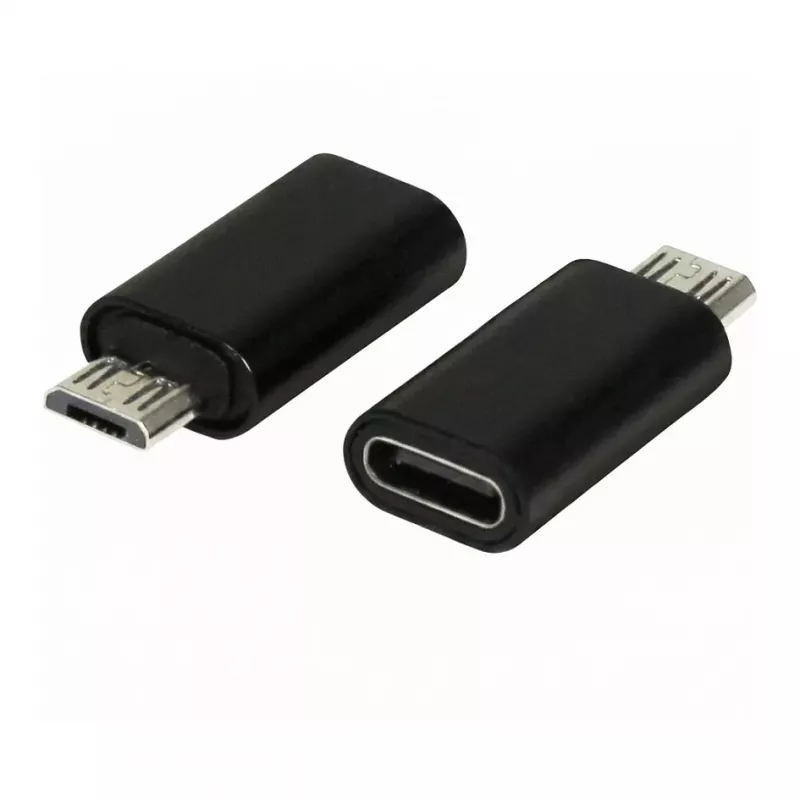 Synergy21 cable adaptador ALLTRAVEL USB-C conector macho a Micro-USB conector hembra - negro