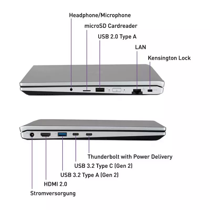 TERRA MOBILE 1551R i5-1335U W11P Portátil 15,6 inch Full HD IPS, 16GB RAM, 500GB SSD, teclado alemán