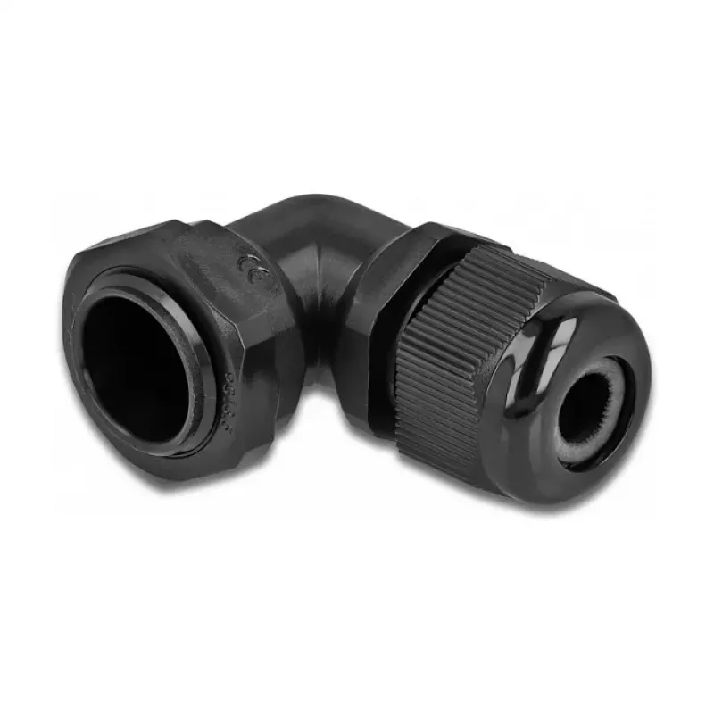 Delock Prensaestopas en ángulo de 90° PG13.5 negro