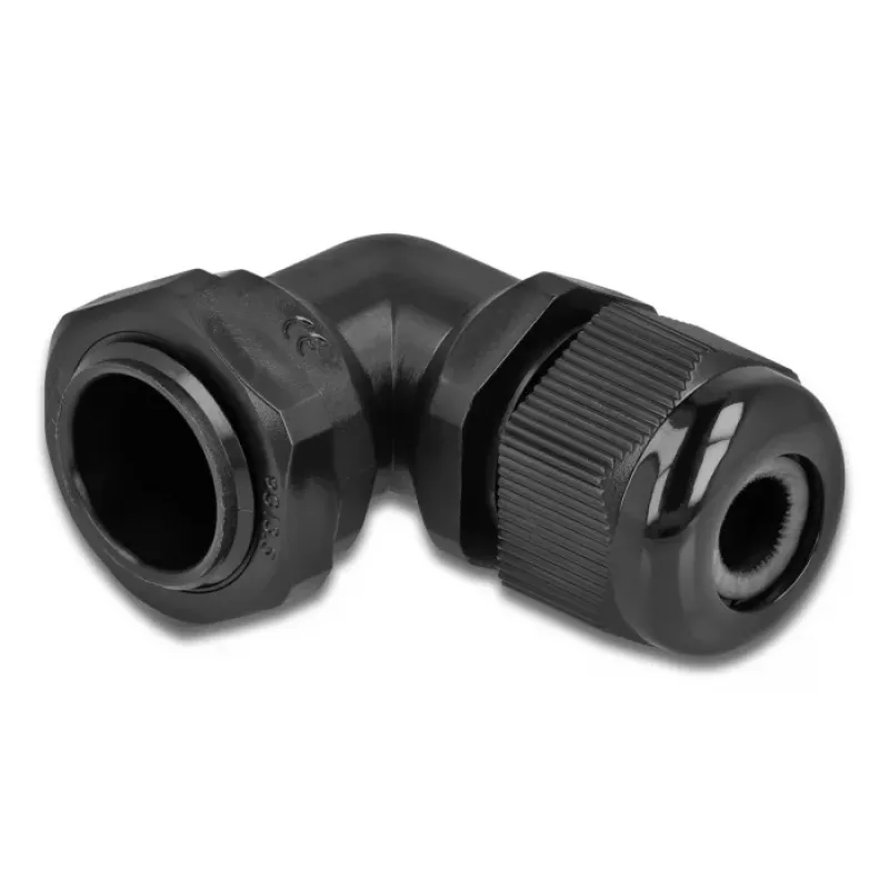 Delock Prensaestopas en ángulo de 90° PG13.5 negro