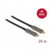 Delock Cable de vídeo USB-C óptico activo 4K 60 Hz 25 m