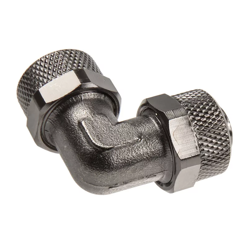 Adaptador 90° 13/10mm a 13/10mm - Níquel negro