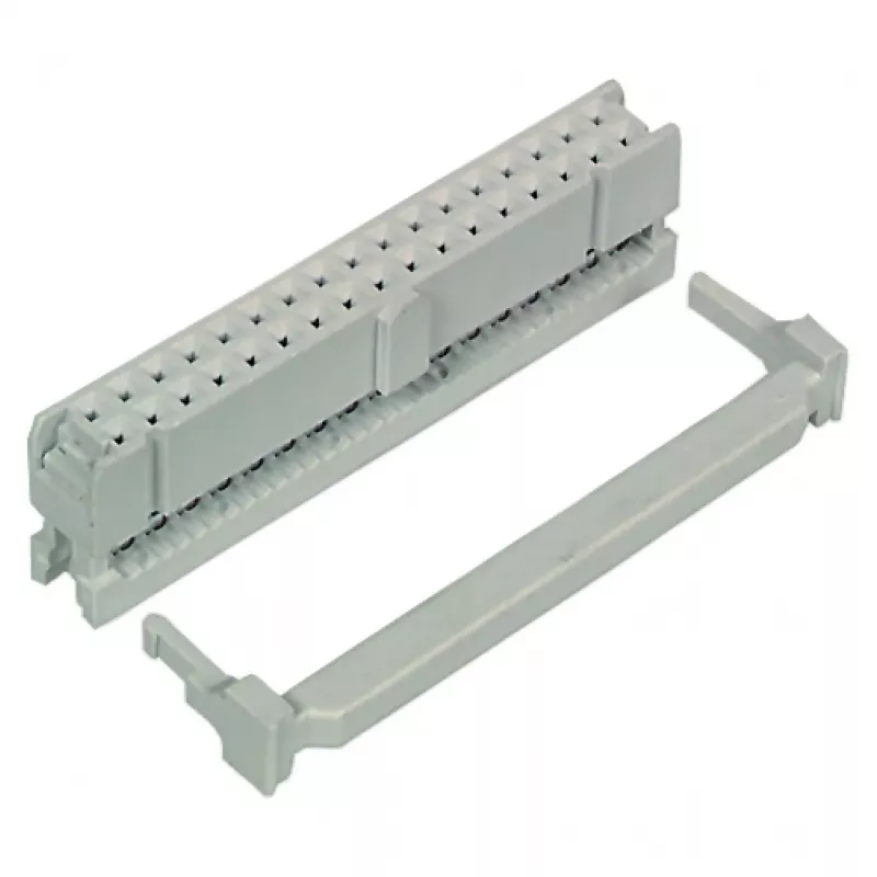 EFB Conector de caja apantallado de 34 pines, paso 2,54mm, recto, gris