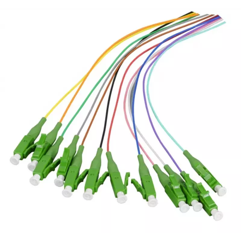 EFB Elektronik Pigtail de fibra LC-APC 9/125 µm OS2, set de 12 colores, 2m
