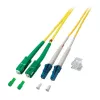 EFB Elektronik Cable de conexión de fibra óptica ECOFIBER SC/APC monomodo (OS2) 1m amarillo