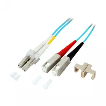 EFB Cable de parcheo dúplex LC-SC OM3 25m LSZH 2mm aqua