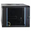 EFB Armario de pared 19 pulgadas 9U, fijo, sección única, RAL 9005, profundidad 600 mm