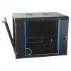 EFB Armario de pared 19 pulgadas 9U, fijo, sección única, RAL 9005, profundidad 600 mm