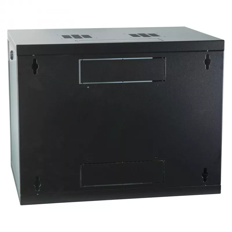 EFB Armario de pared 19 pulgadas 9U, fijo, sección única, RAL 9005, profundidad 600 mm