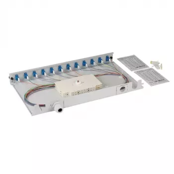 EFB Elektronik Caja de empalme LC 9/125 OS2 extraíble 48 pigtails offset/24 adaptadores