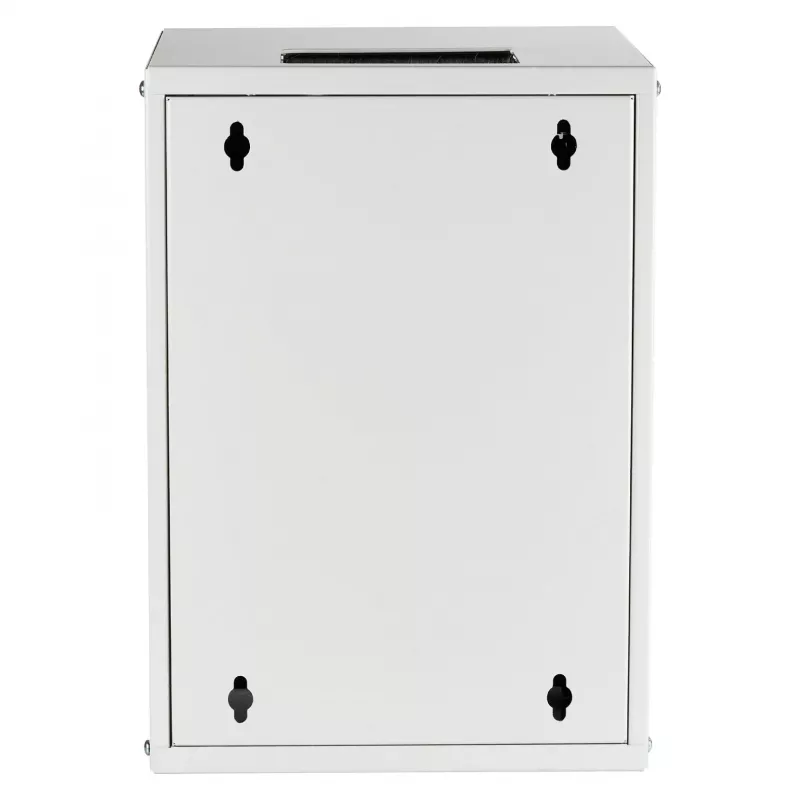 EFB Armario de pared 10 pulgadas 9U 300mm de profundidad gris claro (RAL 7035) con puerta de cristal de seguridad