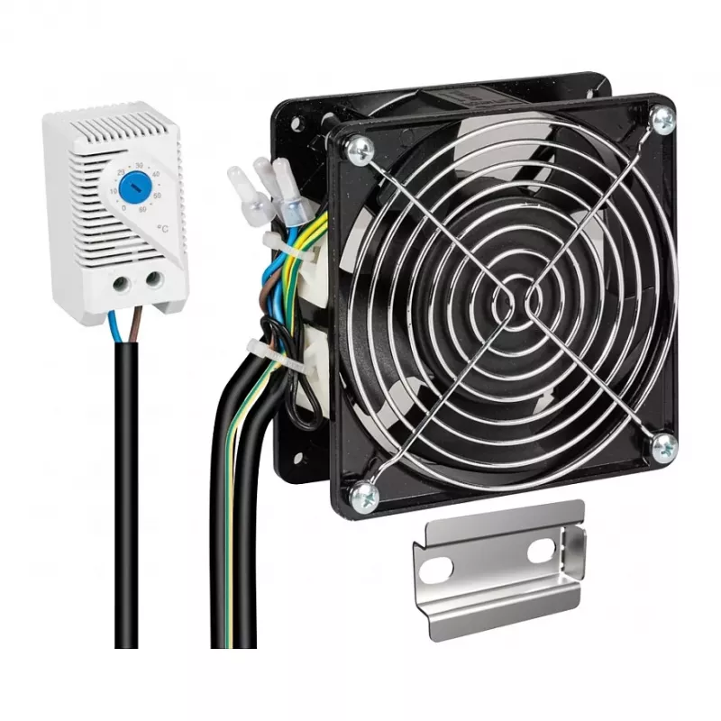 EFB set de ventiladores para armario mural, completo, incl. termostato y cable de conexión