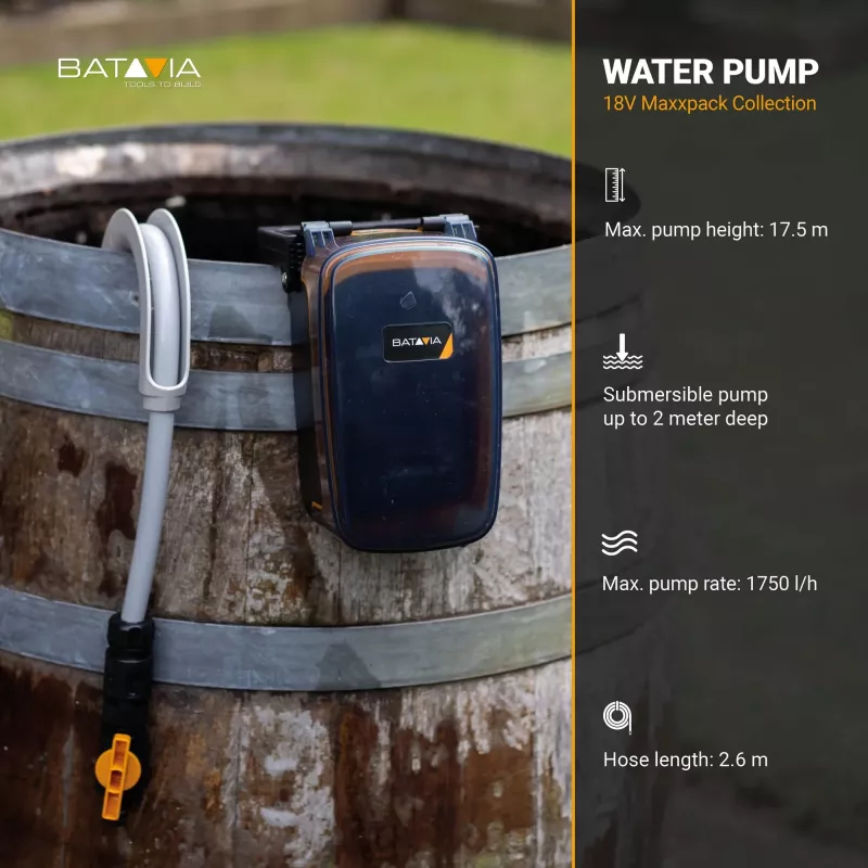 Batavia bomba de agua 18V, sin batería ni cargador