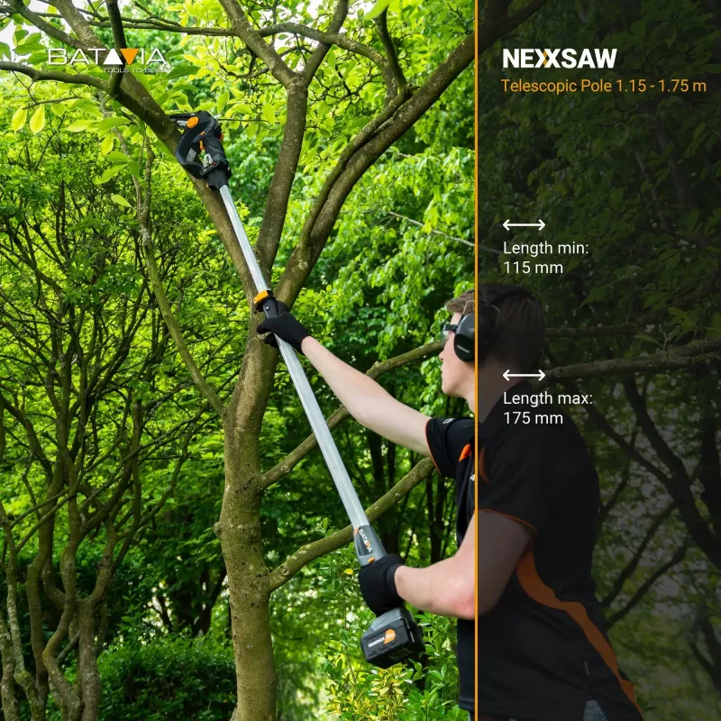 Batavia Pértiga telescópica 1,15 - 1,75 m para Nexxsaws y Nexxcuts