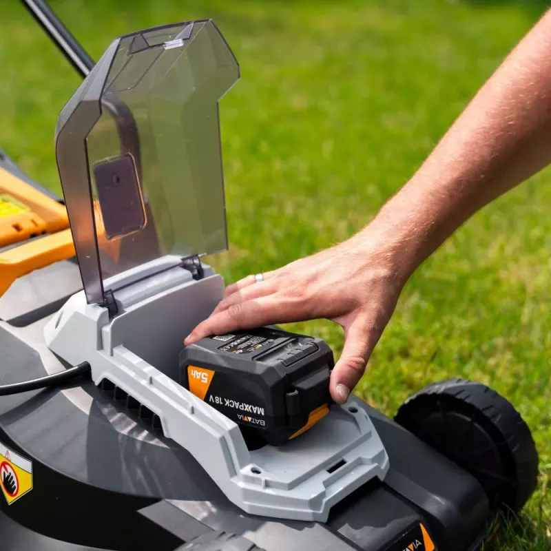 Batavia Cortacésped a batería 18V 32 cm - herramienta sin batería ni cargador - superficie de corte máxima 200 m²