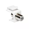 LogiLink Acoplador en línea Keystone F hembra a F hembra 75 ohmios blanco