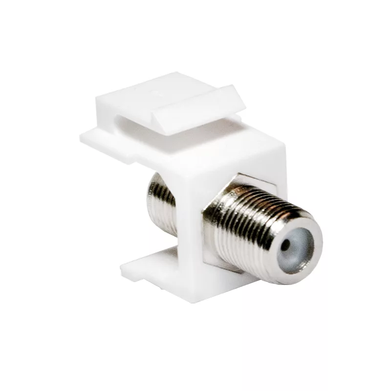 LogiLink Acoplador en línea Keystone F hembra a F hembra 75 ohmios blanco