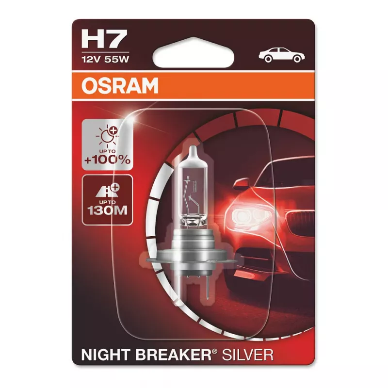 OSRAM NIGHT BREAKER SILVER H7 64210NBS bombilla halógena, PX26d, caja plegable
