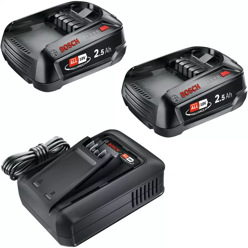 Bosch 18V Starter Set 2 x 2,5 Ah baterías + cargador AL 18V-44 (1600A031T5)