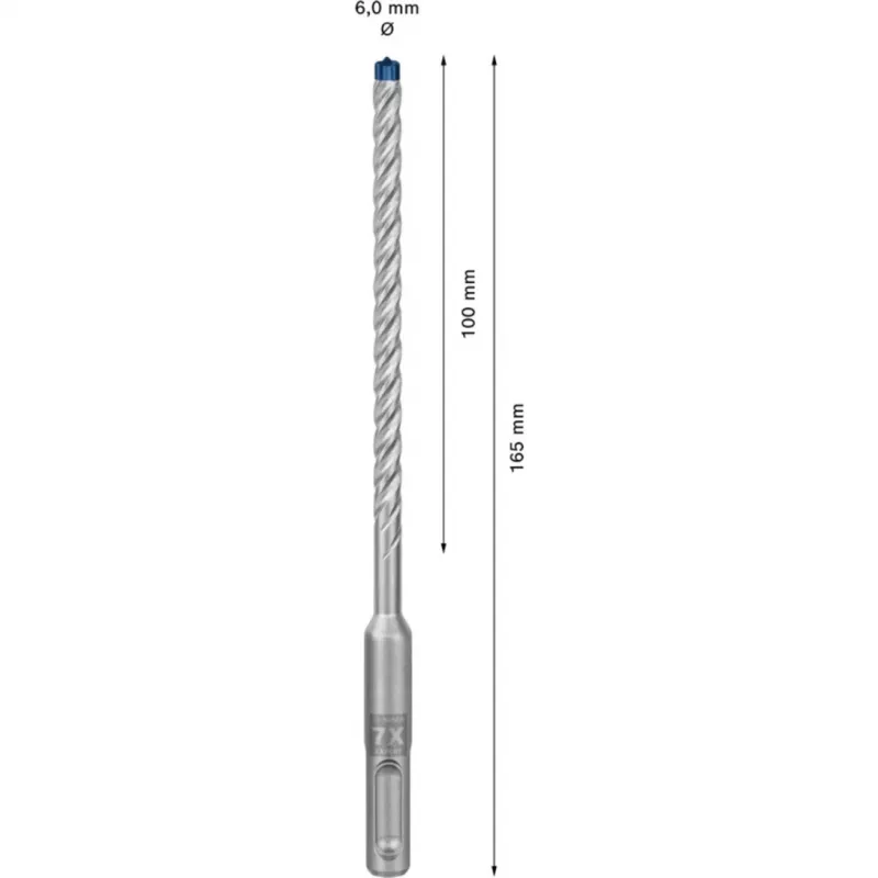 BOSCH EXPERT SDS plus-7X broca para martillo 6mm 100mm longitud de trabajo set de 30 piezas