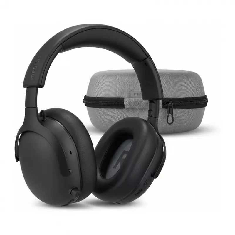 MEDION LIFE HX-1 Plus auriculares over-ear, ANC, negro