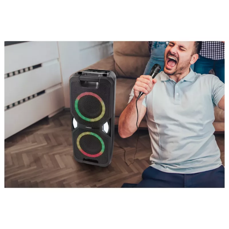 MEDION PE-1 Pure altavoz de fiesta 50078744, Bluetooth 5, batería de hasta 15 h, negro