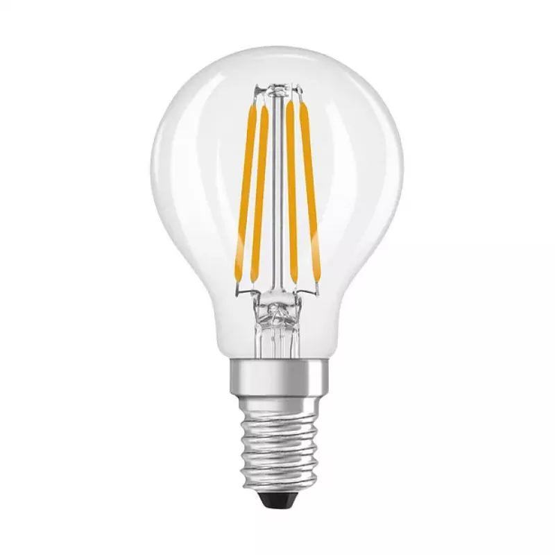 OSRAM CLP40 DIM 3.4W 827 FIL CL E14 P lámpara LED de gota regulable transparente 2700K