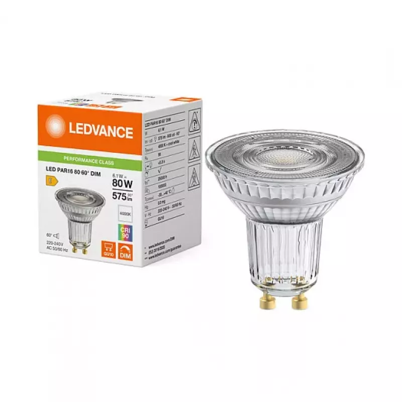 Osram LED PAR16 80 60° DIM P 6.1W 940 GU10 bombilla LED reflectora regulable