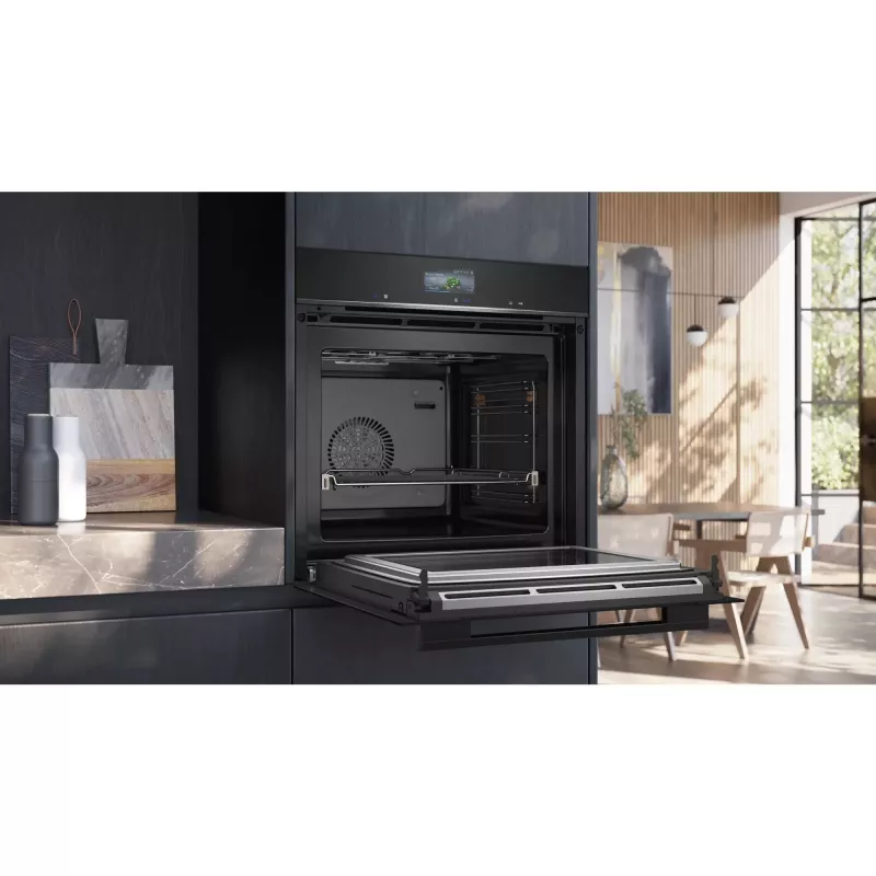 SIEMENS HM736GAB1 iQ700 horno de empotrar con microondas, negro, 60 cm, Home Connect