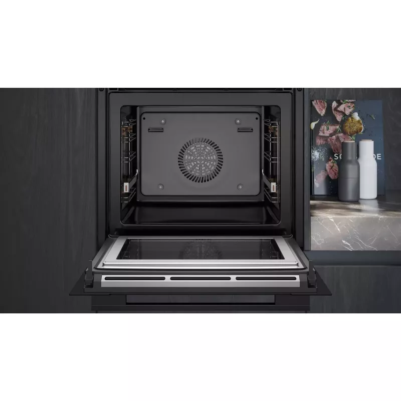 SIEMENS HM736GAB1 iQ700 horno de empotrar con microondas, negro, 60 cm, Home Connect