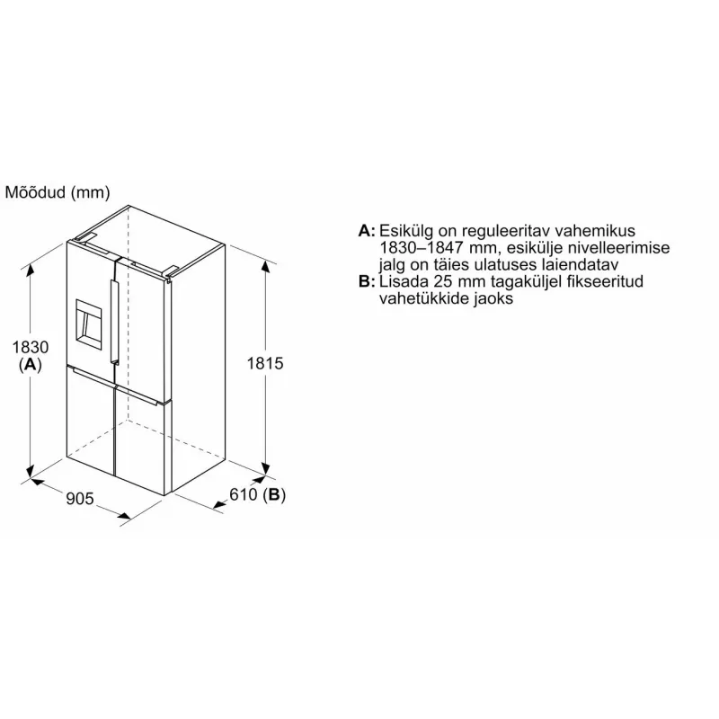 Bosch KFI96AXEA frigorífico-congelador combinado de empotrar con NoFrost, 380L, clase de eficiencia energética C, blanco