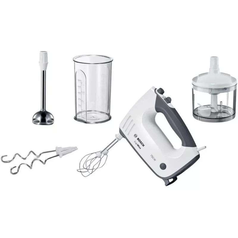 Bosch MFQ37480 ErgoMixx batidora de mano, 750 W, blanco/gris