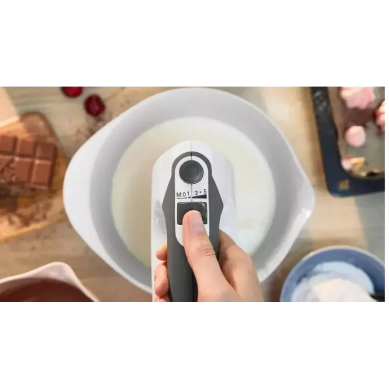 Bosch MFQ37480 ErgoMixx batidora de mano, 750 W, blanco/gris