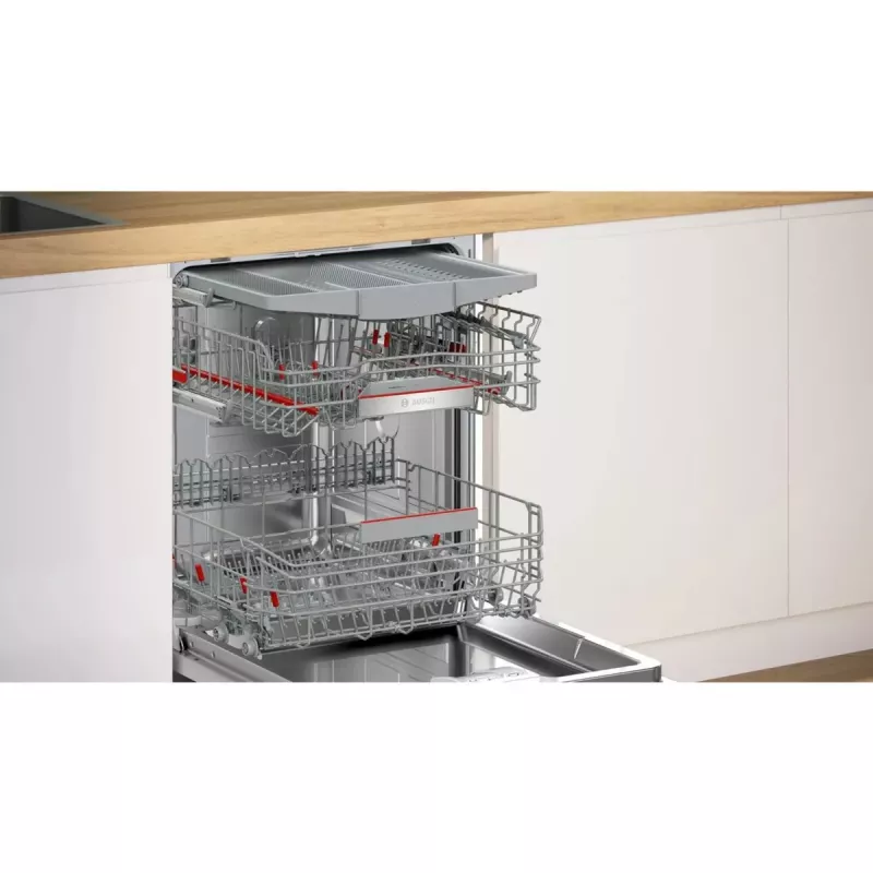 BOSCH SMI6ECS12E Serie 6 lavavajillas semiintegrado (acero inoxidable cepillado, 60 cm, Home Connect)