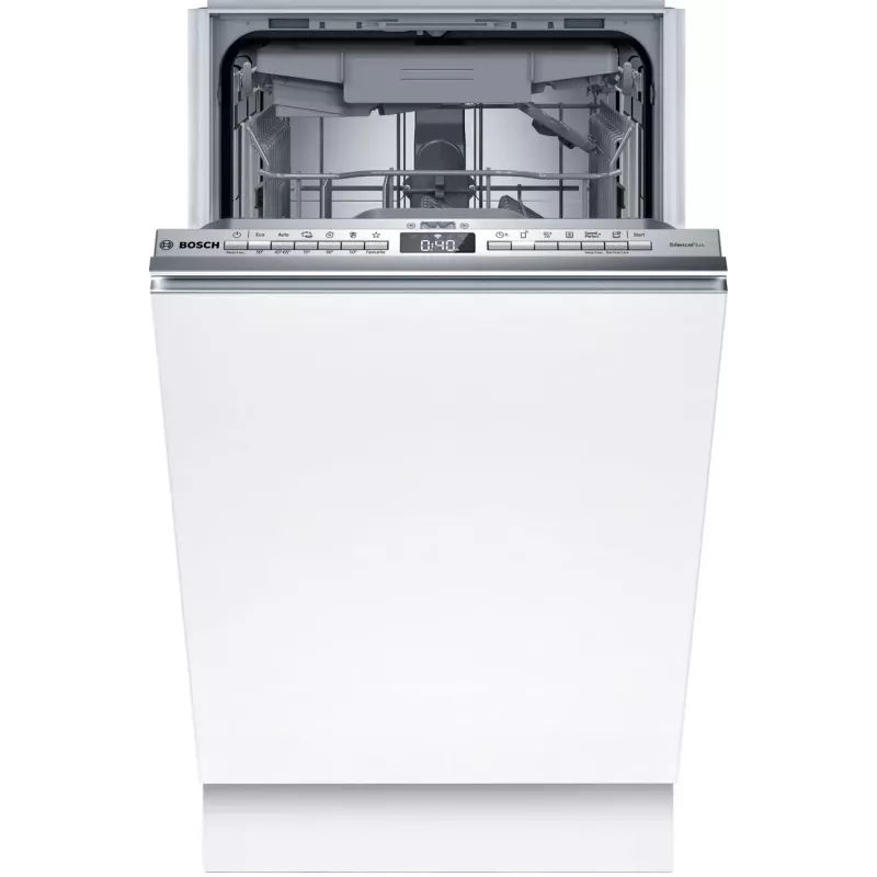 Bosch SPV4HMX12E lavavajillas estrecho totalmente integrado, 10 cubiertos, clase energética D, 46 dB, Home Connect, blanco