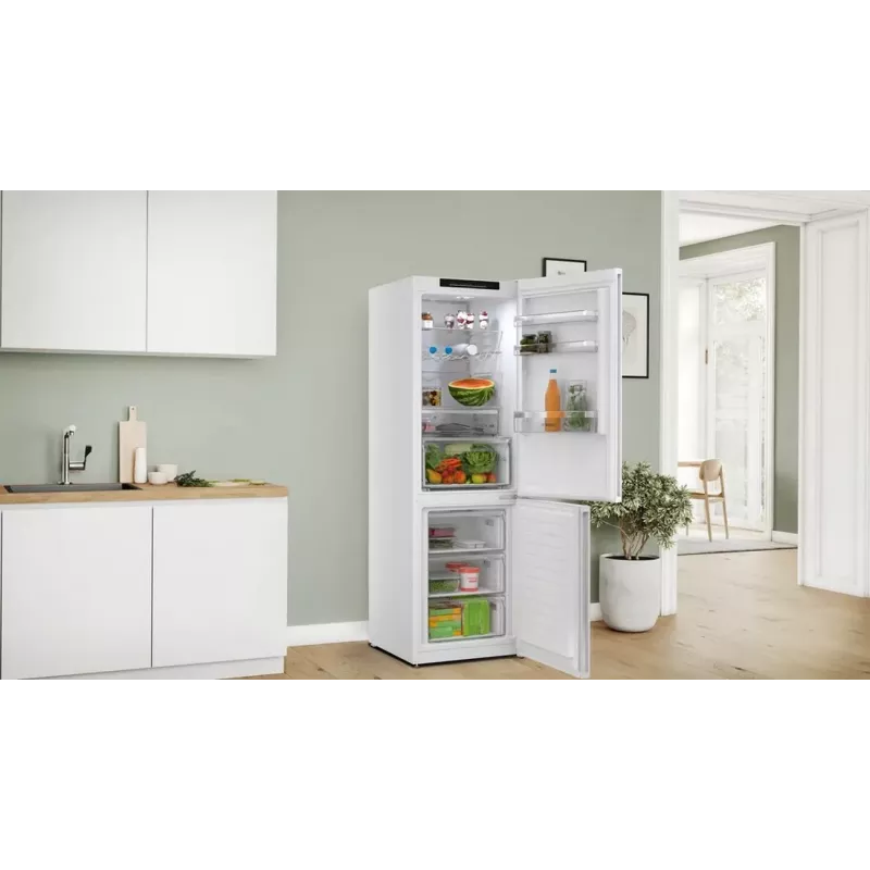 Bosch KGN362WCF frigorífico-congelador combinado de libre instalación, blanco, 308L, NoFrost, VitaFresh