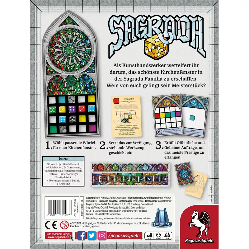 Pegasus Spiele Sagrada juego de mesa (51120G)