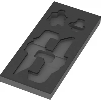 WERA 9840 inserto de espuma para juego de llaves en L 1 (negro/gris, para carro de taller Tool Rebel)