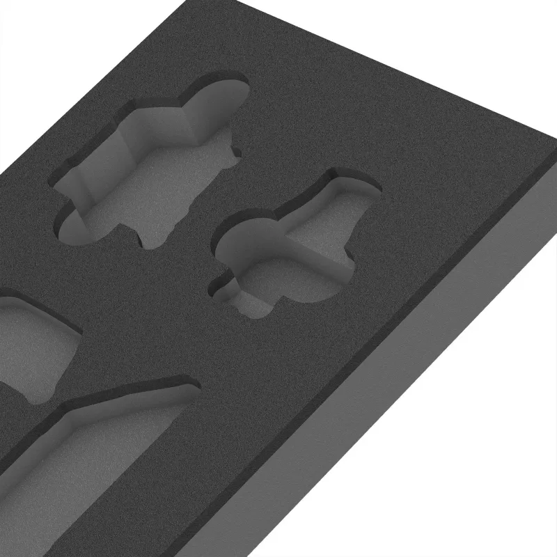 WERA 9840 inserto de espuma para juego de llaves en L 1 (negro/gris, para carro de taller Tool Rebel)