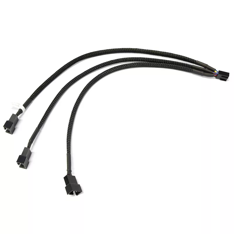 Watercool divisor en Y PWM para 3 ventiladores, negro - 30cm