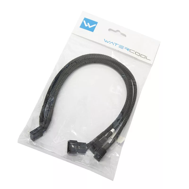 Watercool divisor en Y PWM para 3 ventiladores, negro - 30cm