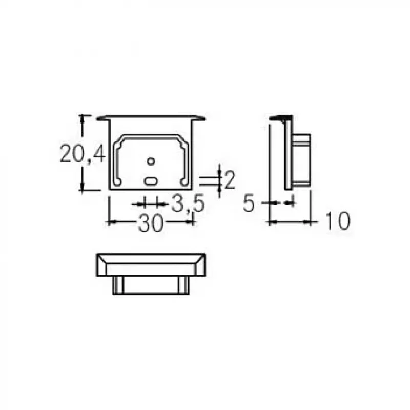 Brumberg 53066070 set de tapas finales QUALITYFLEX blanco
